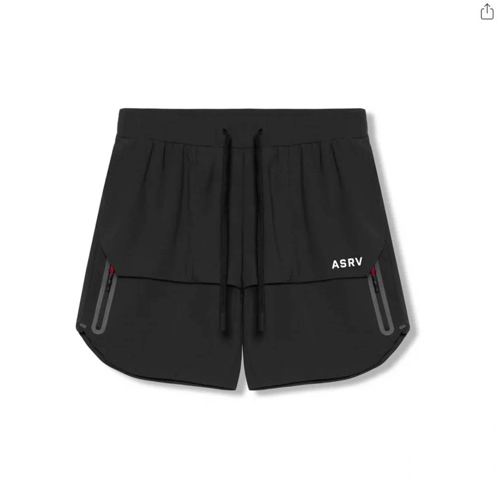 ASRV Men's Athletic Shorts Tetra-Lite 7”/ Gray, White, Black, Navy - Picture 2 of 5